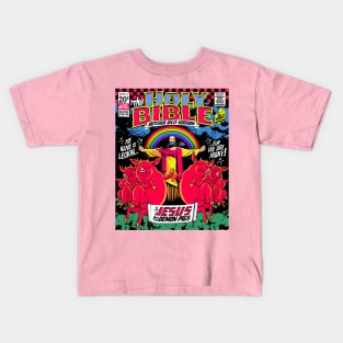 Jesus and the Demon Pigs Kids T-Shirt